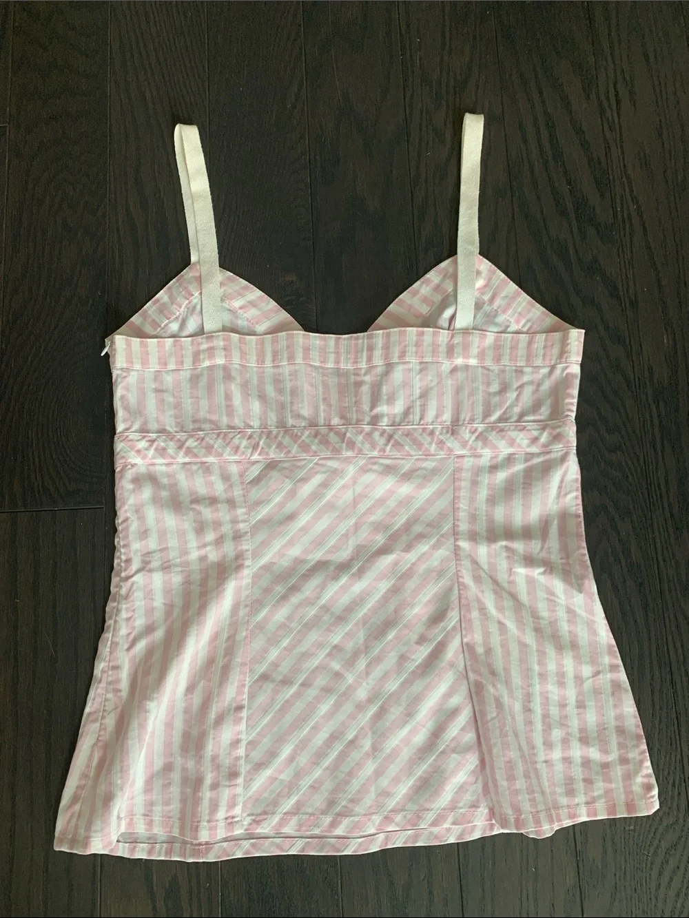 Zara Pink & White Striped Tie-Front Top - Picture 3 of 5